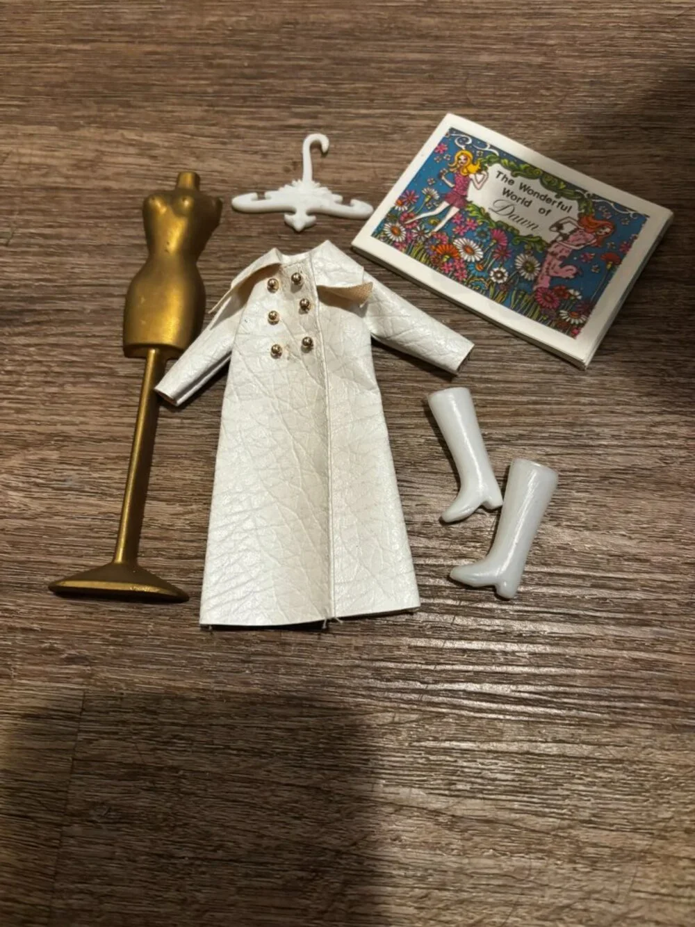 Topper Dawn doll clothes Long N Leather white 824